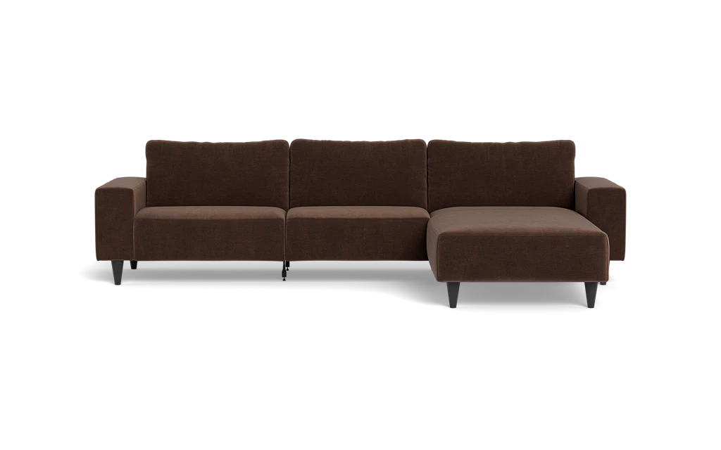 Solution 2701 sofa med chaiselong - Adore velour - Coffee - Højrevendt