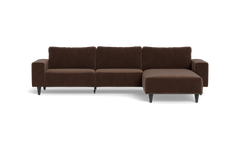 Solution 2701 sofa med chaiselong - Adore velour - Coffee - Højrevendt