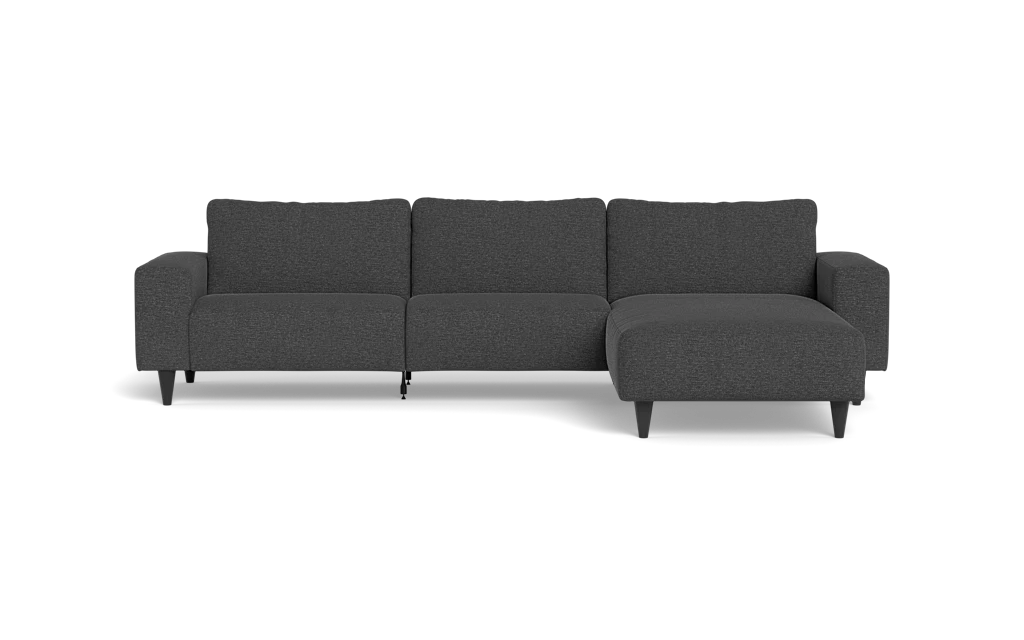 Solution 2701 sofa med chaiselong - City stof - Dark grey - Højrevendt