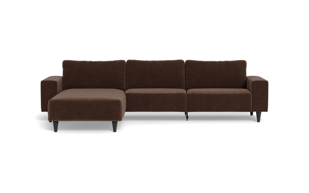 Solution 2701 sofa med chaiselong - Adore velour - Coffee - Venstrevendt