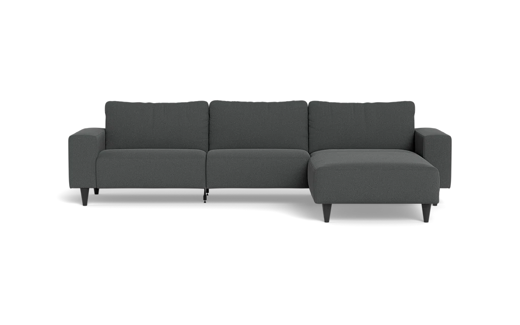Solution 2701 sofa med chaiselong - Bloq stof - Grey - Højrevendt