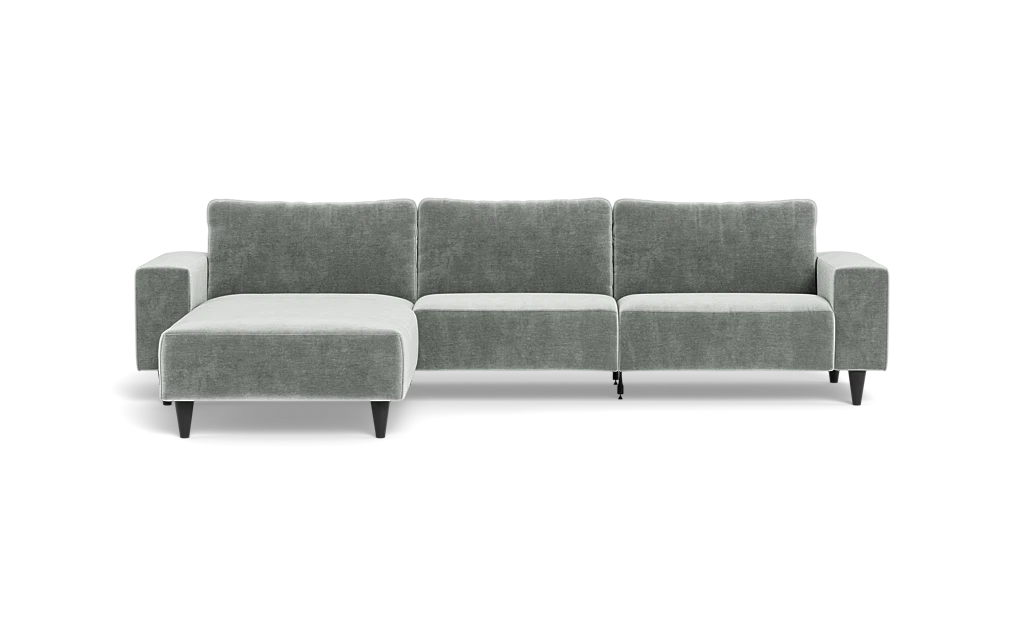 Solution 2701 sofa med chaiselong - Adore velour - Steel - Venstrevendt