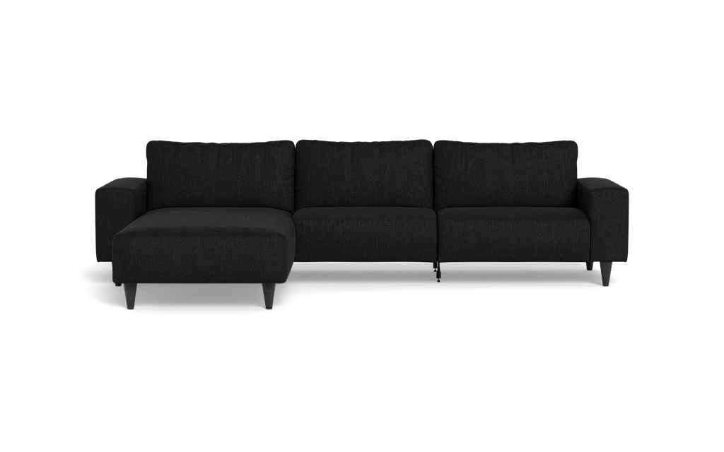 Solution 2701 sofa med chaiselong - Vila stof - Black - Venstrevendt