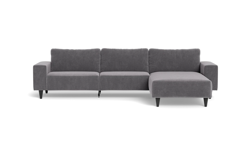 Solution 2701 sofa med chaiselong - Adore velour - Dolphin - Højrevendt