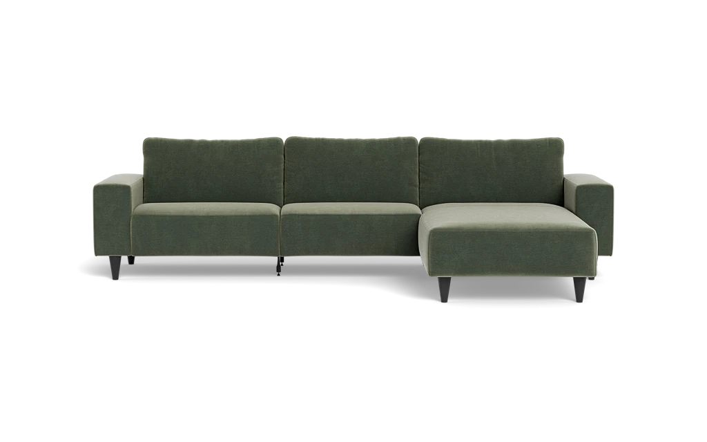 Solution 2701 sofa med chaiselong - Adore velour - Hunter - Højrevendt