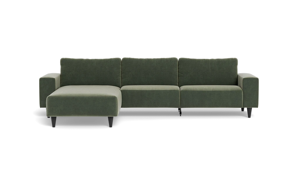 Solution 2701 sofa med chaiselong - Adore velour - Hunter - Venstrevendt