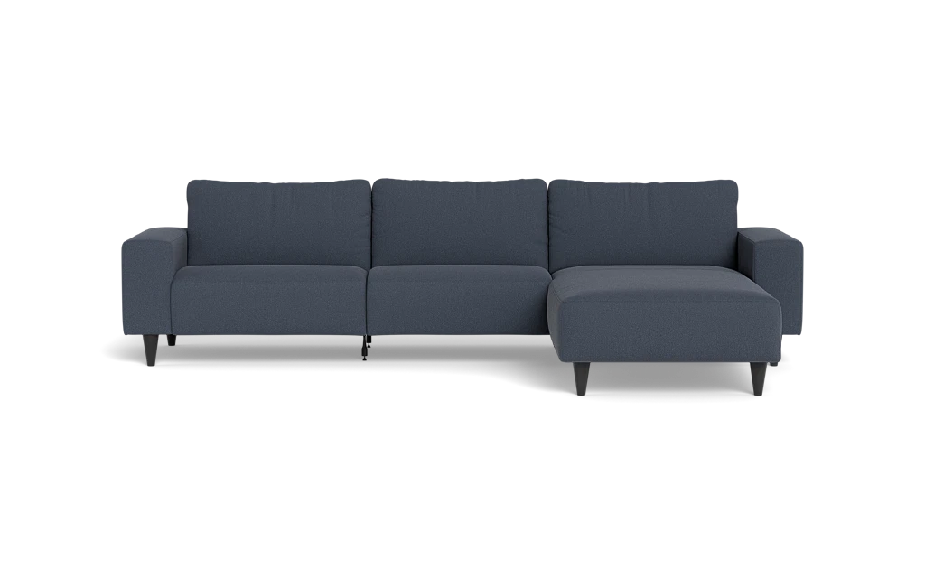 Solution 2701 sofa med chaiselong - Bloq stof - Dark Blue - Højrevendt