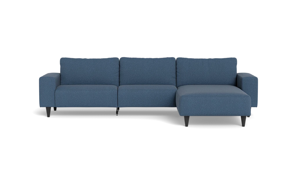 Solution 2701 sofa med chaiselong - Brego stof - Dark Blue - Højrevendt