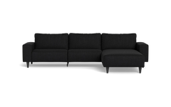 Solution 2701 sofa med chaiselong - Vila stof - Black - Højrevendt