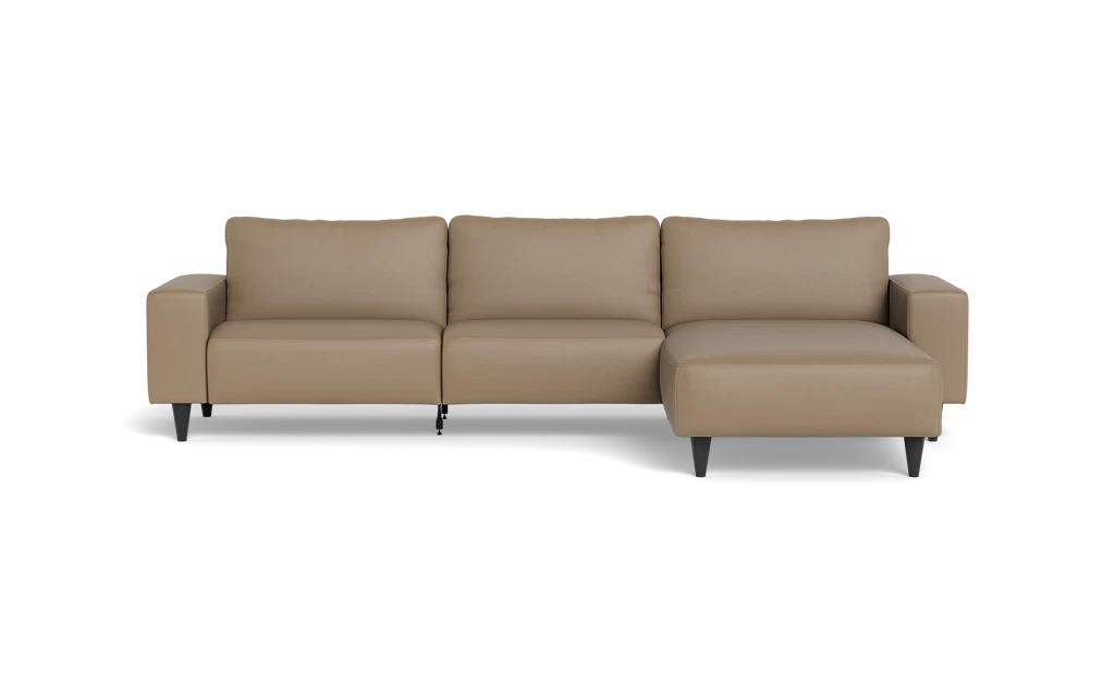 Solution 2701 sofa med chaiselong - Soleda/spalt læder - Savanna - Højrevendt