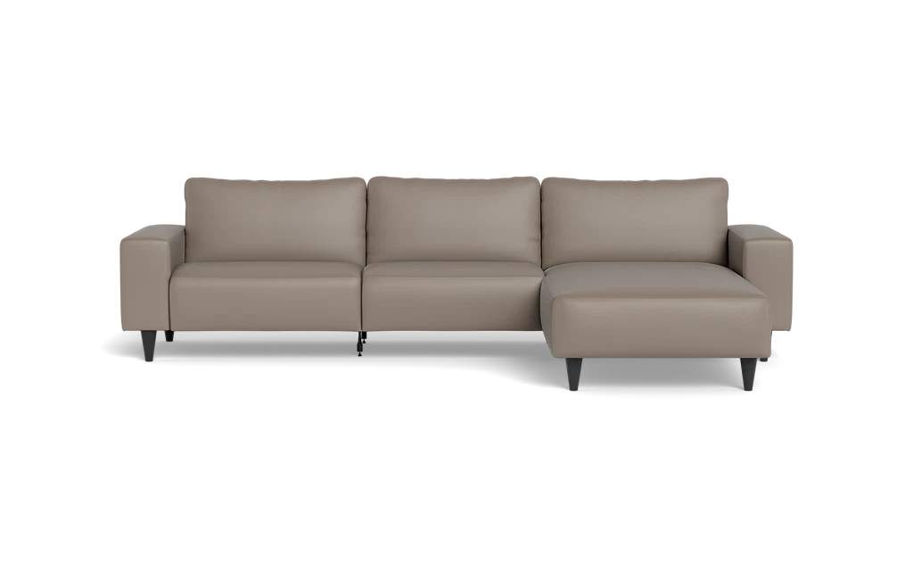 Solution 2701 sofa med chaiselong - Anilux læder - Grey - Højrevendt