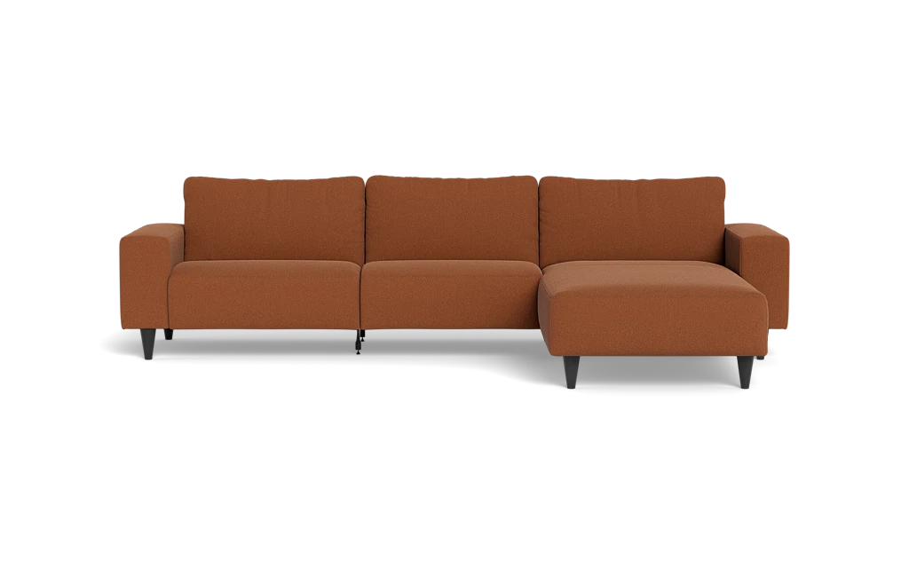 Solution 2701 sofa med chaiselong - Bloq stof - Cognac - Højrevendt