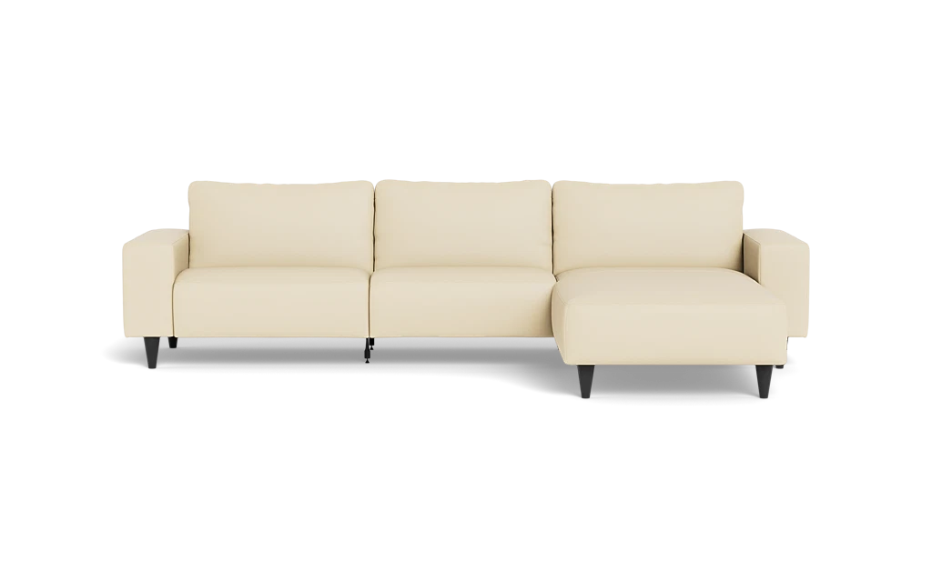 Solution 2701 sofa med chaiselong - Soleda/spalt læder - Latte - Højrevendt