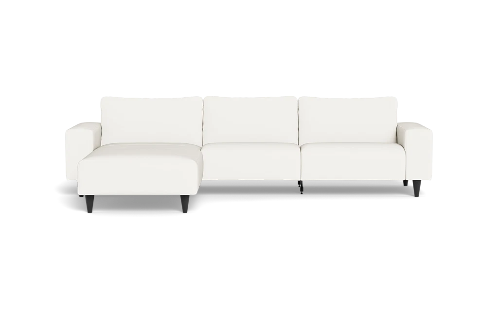 Solution 2701 sofa med chaiselong - Semianilin/spalt læder - White - Venstrevendt