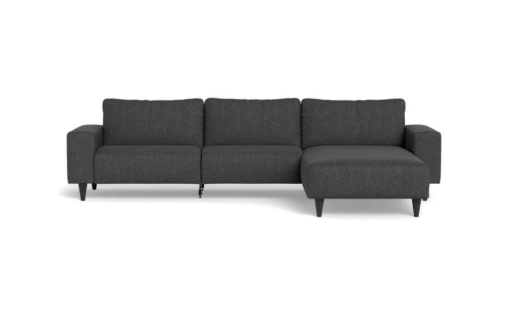 Solution 2701 sofa med chaiselong - Vila stof - Dark Grey - Højrevendt