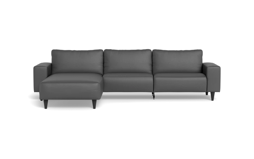 Solution 2701 sofa med chaiselong - Soleda/spalt læder - Anthracite - Venstrevendt