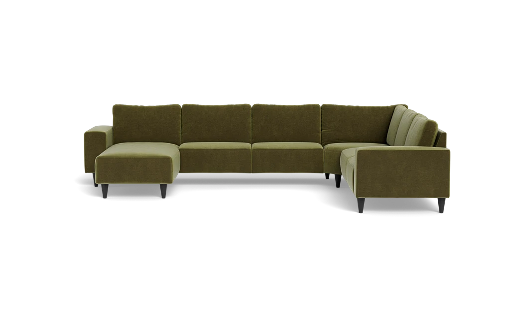 Solution 2701 hjørnesofa med chaiselong - Adore velour - Moss - Højrevendt