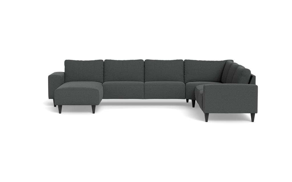 Solution 2701 hjørnesofa med chaiselong - Bloq stof - Grey - Højrevendt