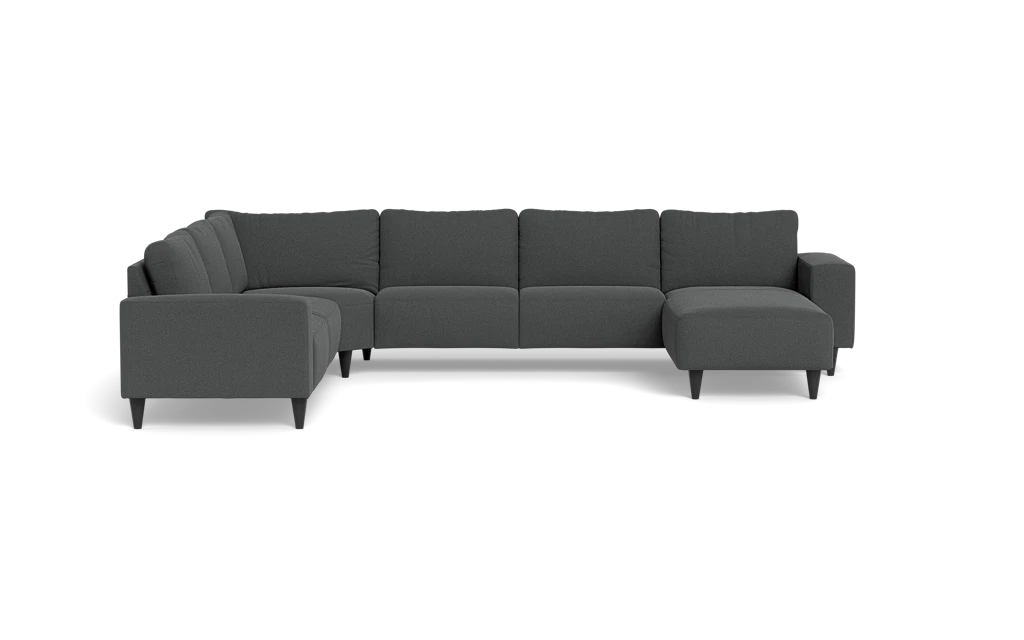Solution 2701 hjørnesofa med chaiselong - Bloq stof - Grey - Venstrevendt