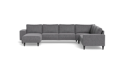 Solution 2701 hjørnesofa med chaiselong - Fusion stof - Antracite - Højrevendt