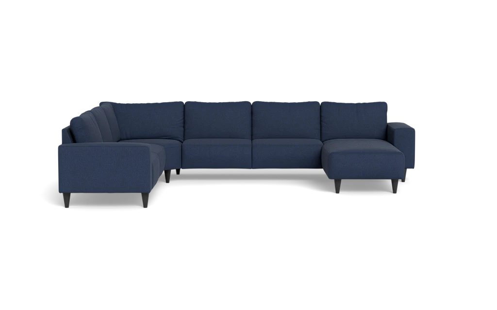 Solution 2701 hjørnesofa med chaiselong - Rebel stof - Indigo - Venstrevendt