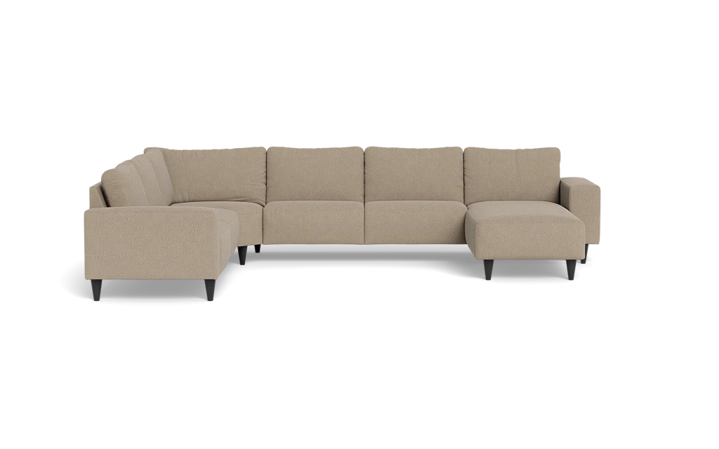 Solution 2701 hjørnesofa med chaiselong - Montana stof - Light Brown - Venstrevendt