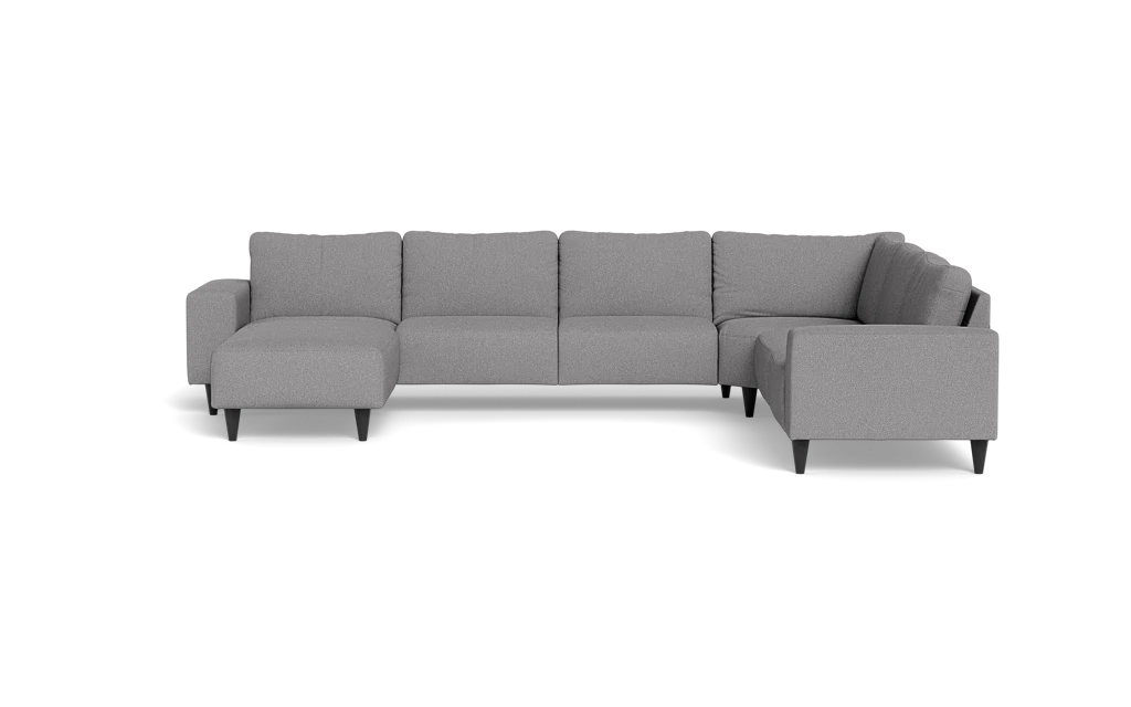 Solution 2701 hjørnesofa med chaiselong - Bloq stof - Zinc - Højrevendt
