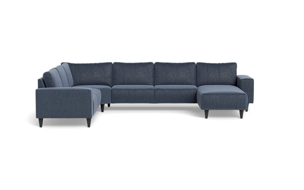 Solution 2701 hjørnesofa med chaiselong - Fusion stof - Indigo - Venstrevendt