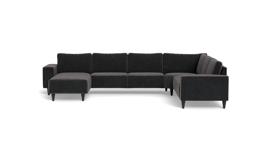 Solution 2701 hjørnesofa med chaiselong - Adore velour - Anthracite - Højrevendt