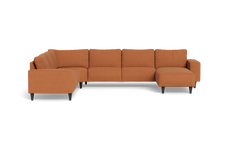 Solution 2701 hjørnesofa med chaiselong - Rebel stof - Cognac - Venstrevendt
