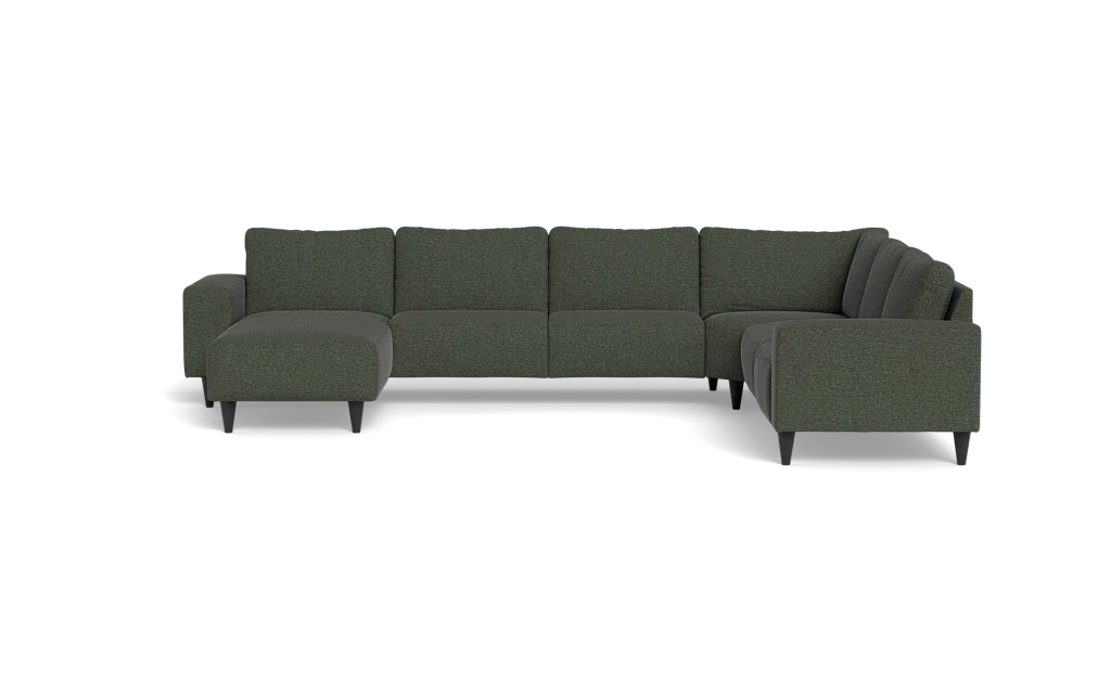 Solution 2701 hjørnesofa med chaiselong - City stof - Green - Højrevendt