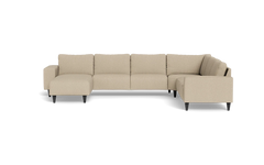 Solution 2701 hjørnesofa med chaiselong - Brego stof - Beige - Højrevendt
