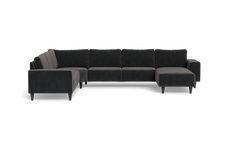 Solution 2701 hjørnesofa med chaiselong - Adore velour - Anthracite - Venstrevendt