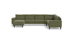 Solution 2701 hjørnesofa med chaiselong - Fusion stof - Army - Højrevendt