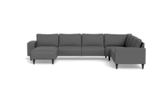 Solution 2701 hjørnesofa med chaiselong - Idaho stof - Antracite - Højrevendt