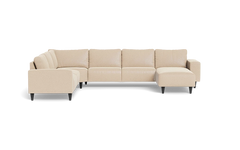Solution 2701 hjørnesofa med chaiselong - Bloq stof - Beige - Venstrevendt