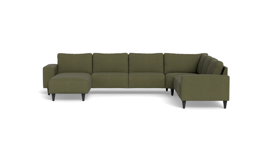 Solution 2701 hjørnesofa med chaiselong - Brego stof - Green - Højrevendt