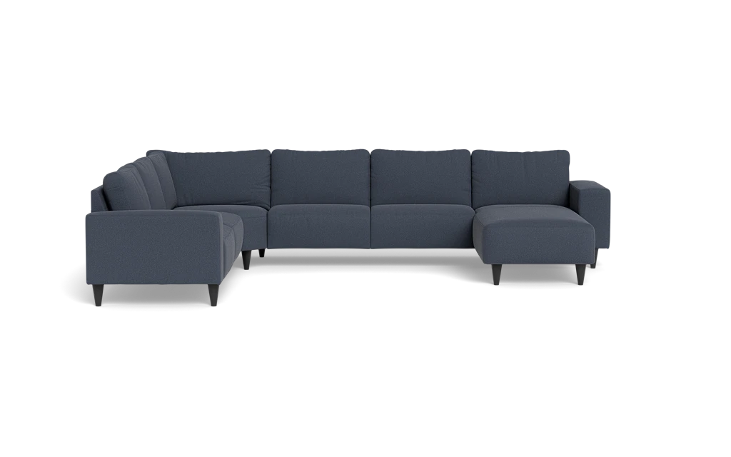 Solution 2701 hjørnesofa med chaiselong - Bloq stof - Dark Blue - Venstrevendt