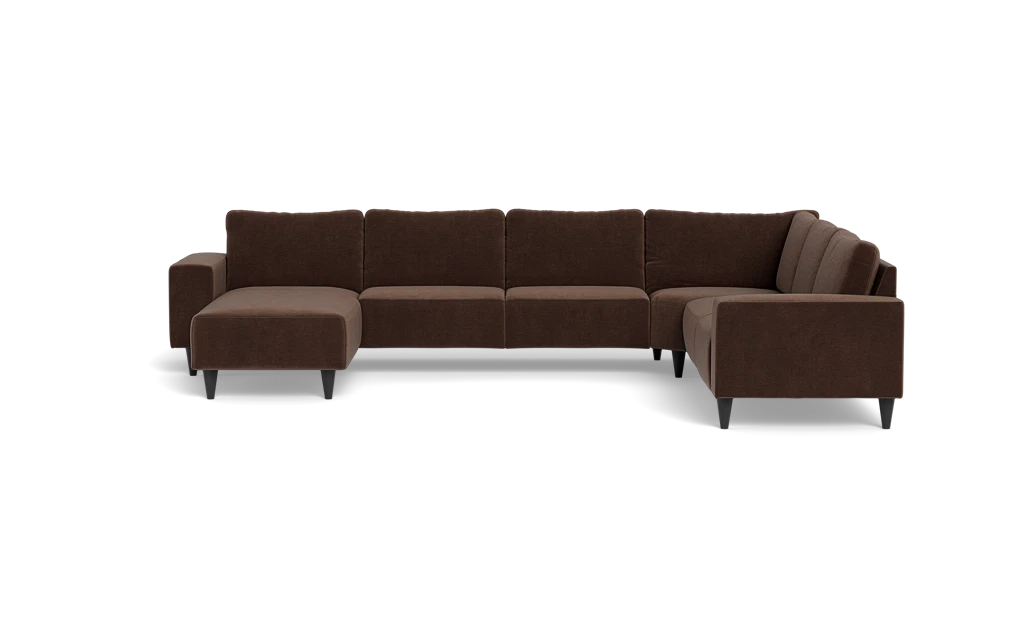 Solution 2701 hjørnesofa med chaiselong - Adore velour - Coffee - Højrevendt