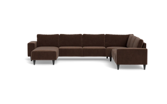 Solution 2701 hjørnesofa med chaiselong - Adore velour - Coffee - Højrevendt