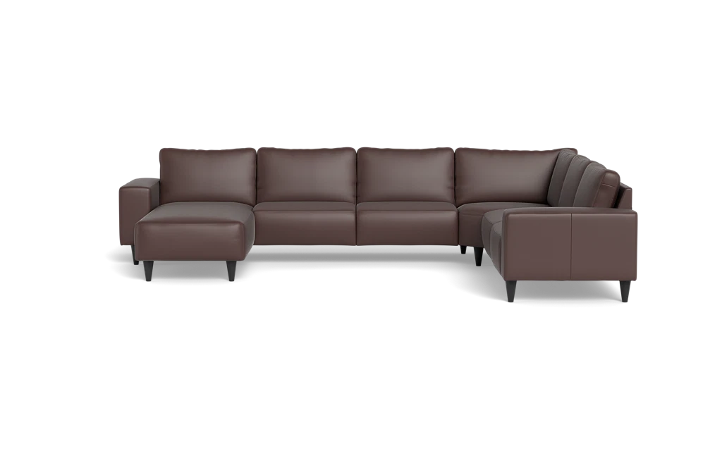 Solution 2701 hjørnesofa med chaiselong - Anilux læder - Dark Brown - Højrevendt