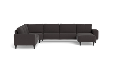 Solution 2701 hjørnesofa med chaiselong - Bloq stof - Antracite - Venstrevendt