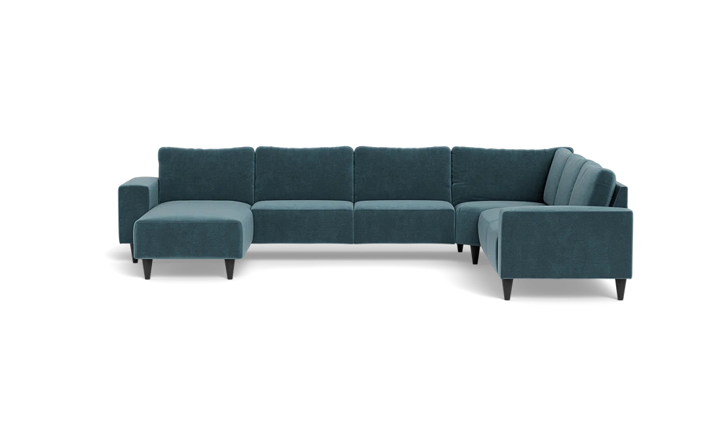 Solution 2701 hjørnesofa med chaiselong - Adore velour - Petrol - Højrevendt
