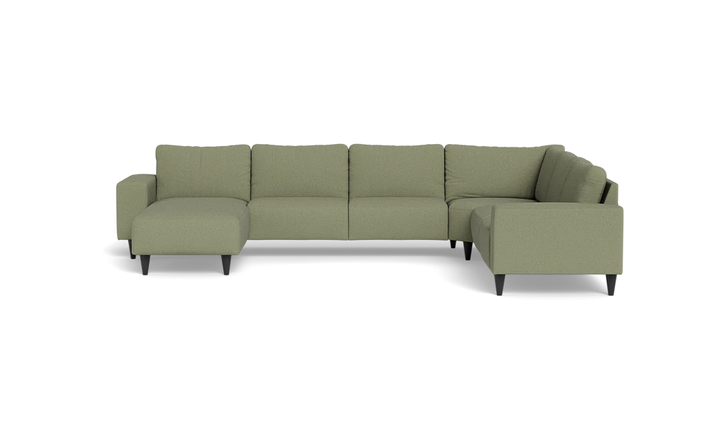 Solution 2701 hjørnesofa med chaiselong - Bloq stof - Eucalyptus - Højrevendt