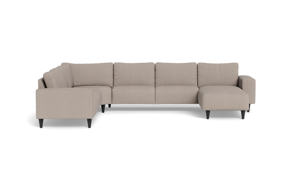 Solution 2701 hjørnesofa med chaiselong - Brego stof - Light Brown - Venstrevendt