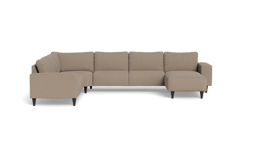 Solution 2701 hjørnesofa med chaiselong - Bloq stof - Taupe - Venstrevendt