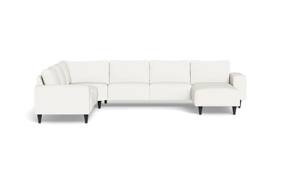 Solution 2701 hjørnesofa med chaiselong - Semianilin/spalt læder - White - Venstrevendt