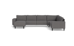 Solution 2701 hjørnesofa med chaiselong - Brego stof - Anthracite - Højrevendt