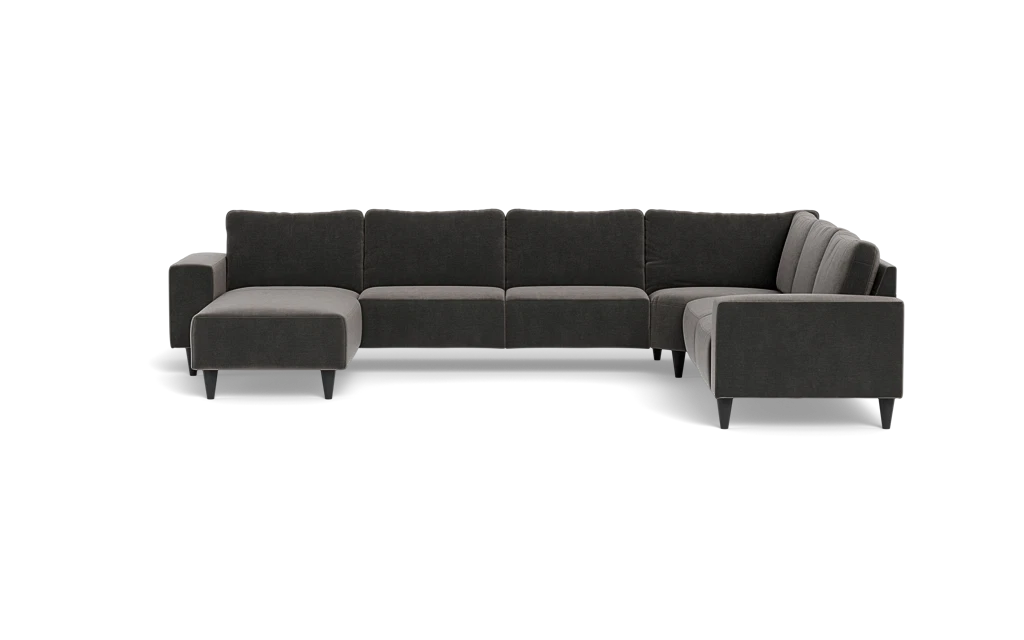 Solution 2701 hjørnesofa med chaiselong - Adore velour - Dark Grey - Højrevendt
