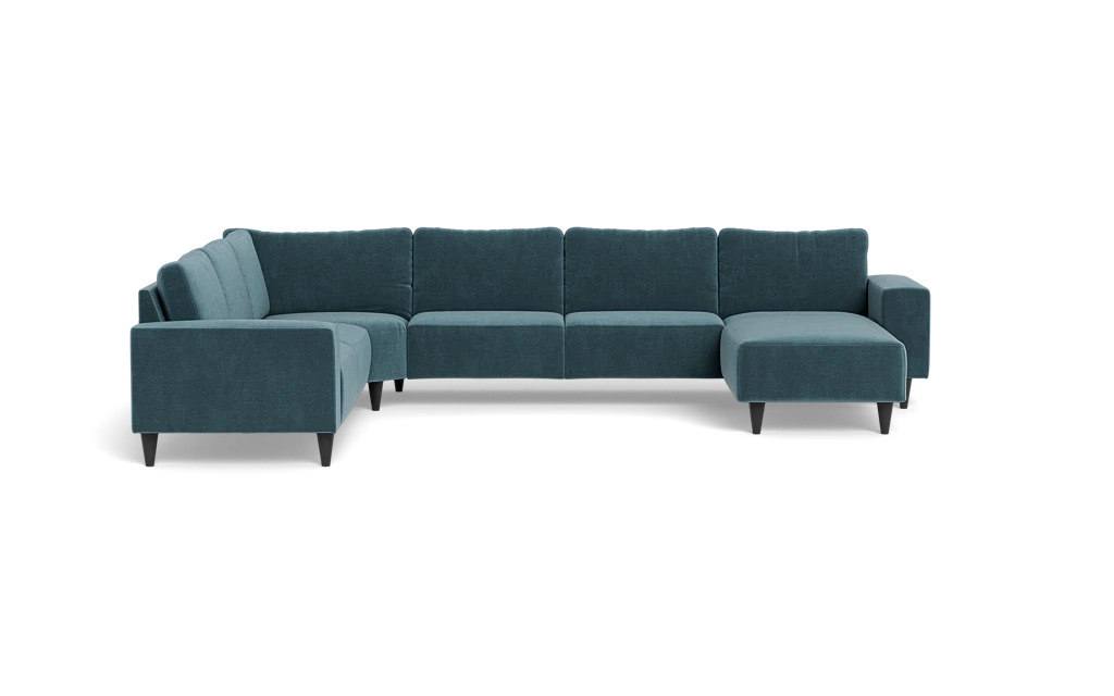 Solution 2701 hjørnesofa med chaiselong - Adore velour - Petrol - Venstrevendt